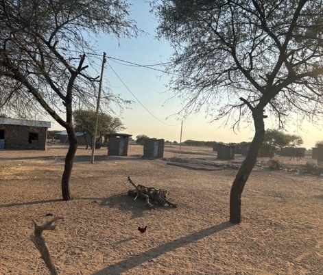Arid village landscape at a drought-prone study site